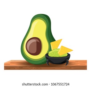 tortilla chip with avocado