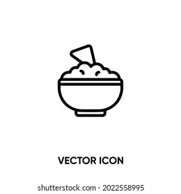 Tortilla chip and guacamole vector icon. Modern, simple flat vector illustration for website or mobile app.Appetizer or dipping symbol, logo illustration. Pixel perfect vector graphics	