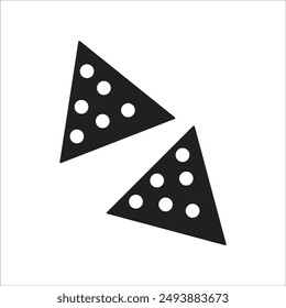 tortilla chip vector icon line template