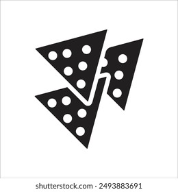 tortilla chip vector icon line template