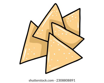 Tortilla Chips Fast Food Clipart Illustration