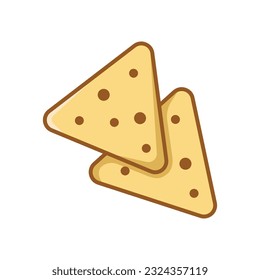 tortilla chips icon vector design template in white background