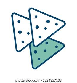 tortilla chips icon vector design template in white background