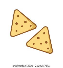 tortilla chips icon vector design template in white background