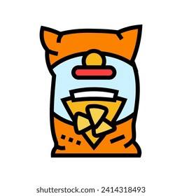 tortilla chips mexican cuisine color icon vector. tortilla chips mexican cuisine sign. isolated symbol illustration