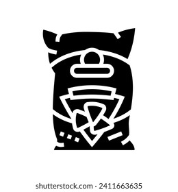 tortilla chips mexican cuisine glyph icon vector. tortilla chips mexican cuisine sign. isolated symbol illustration