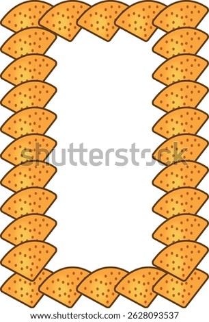 Tortilla chips, mexican food, latin food, clipart, illustration, for designers, frame