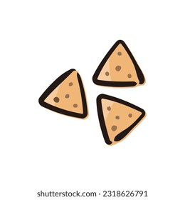 Tortilla chips - Mexico icon (Hand-drawn line, colored version)