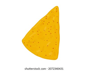 Tortilla chips or nachos tortillas. Mexican food isolated on white background.