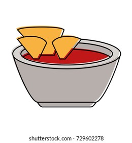 tortilla chips with salsa icon image 