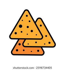 tortilla chips sign symbol vector flat icon