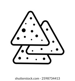 tortilla chips sign symbol vector flat icon