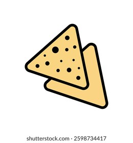 tortilla chips sign symbol vector flat icon