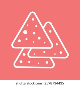 tortilla chips sign symbol vector flat icon