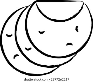 Tortilla hand drawn vector illustration