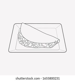 Tortilla icon line element. Vector illustration of tortilla icon line isolated on clean background for your web mobile app logo design.