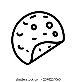 tortilla line vector doodle simple icon design