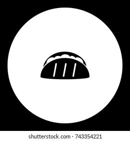 Tortilla Mexico Fast Food Simple Black Icon Eps10