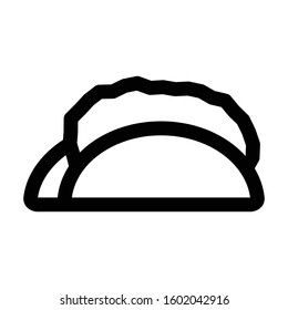 
Tortilla Outline bold Vector Icon which can be easily modified or Edited
