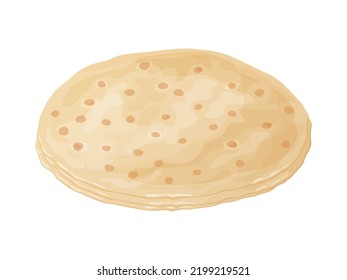 Tortilla. Pita bread. Mexican food, cuisine. Delicious snack, design element for menu, advertising.