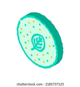 Tortilla spinat isometrischen Vektorgrafik. Schild mit Tortilla-Spinat. einzelne Symbolillustration