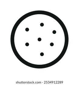 Ícone Tortilla UI, símbolo de vetor de linha mínima lavash