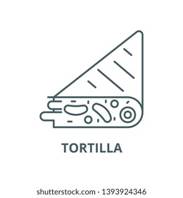 Tortilla vector line icon, linear concept, outline sign, symbol