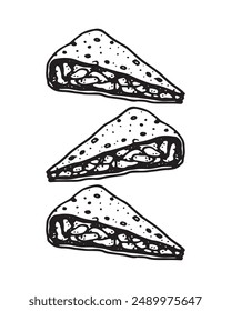 Tortillas illustration on isolated white color background
