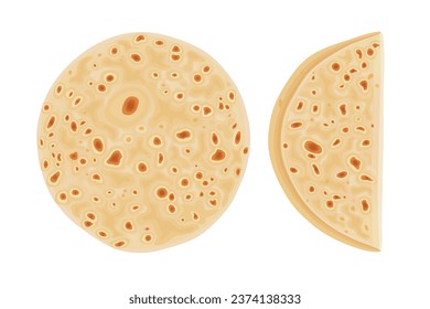 tortillas on white background. Vector eps 10. Perfect for wallpaper or design elements