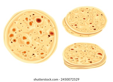 tortillas on white background. Vector eps 10. Perfect for wallpaper or design elements