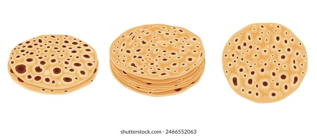 tortillas on white background. Vector eps 10. Perfect for wallpaper or design elements	