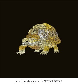 Tortoise Animal artwork style illustration design, Logo Vector Design. Abstract, designs concept, logos, logotype element for template.