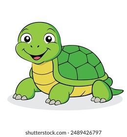 Tortoise animal cartoons isolated flat vector illustration