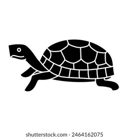 Tortuga Animal reptil mascota negro dibujado a mano icono