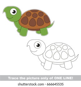 Tortoise Be Traced Only One Line Stock Vector (Royalty Free) 666645535 ...