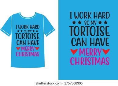 Tortoise can have merry Christmas T-Shirt Design