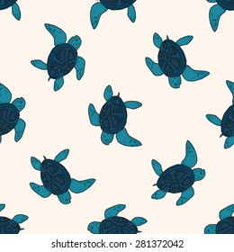 Tortoise , cartoon seamless pattern background