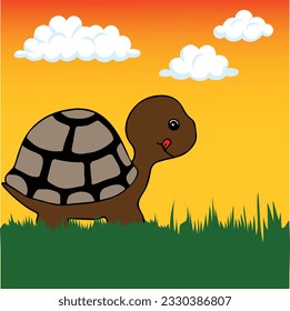 Tortoise Design Vector - This captivating artwork beautifully captures the timeless elegance and resilient nature of these ancient creatures.