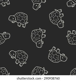 tortoise doodle seamless pattern background