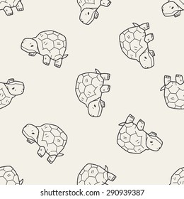 tortoise doodle seamless pattern background