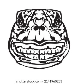 Tortoise face vector iilustration in hand drawn style, perfect for tshirt and mascot design 