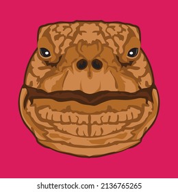 Tortoise-Vektorgrafik im Dekorationsstil, perfekt für T-Shirt-Stil und Maskottlogo