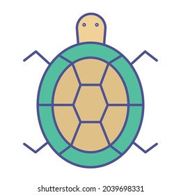 Tortoise Fill inside vector icon which can easily modify or edit 