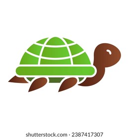 Tortoise flat icon. Turtle color icons in trendy flat style. Animal gradient style design, designed for web and app. Eps 10