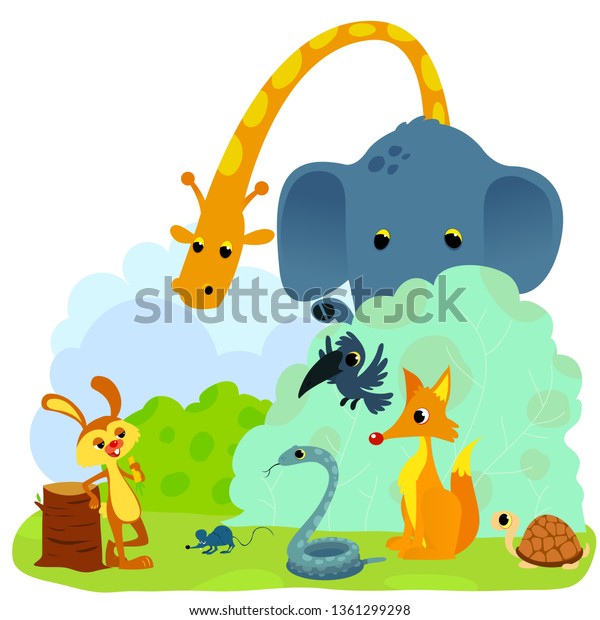 Tortoise Hare Turtle Rabbit Fable Vectoral Stock Vector (Royalty Free ...