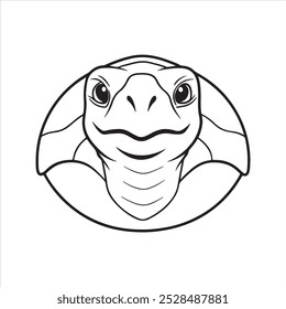 Galápagos Tortoise head vector art design