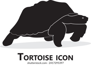 tortoise icon, animal silhouette vector
