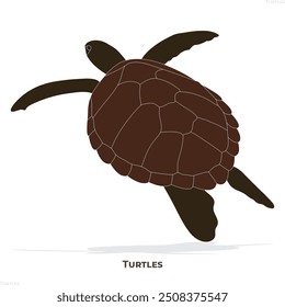 tortoise icon, animal silhouette vector
