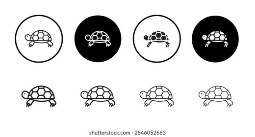 Tortoise icon Flat art illustration in outline