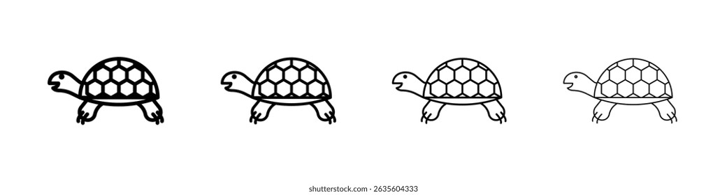 Tortoise icon Flat illustration sign